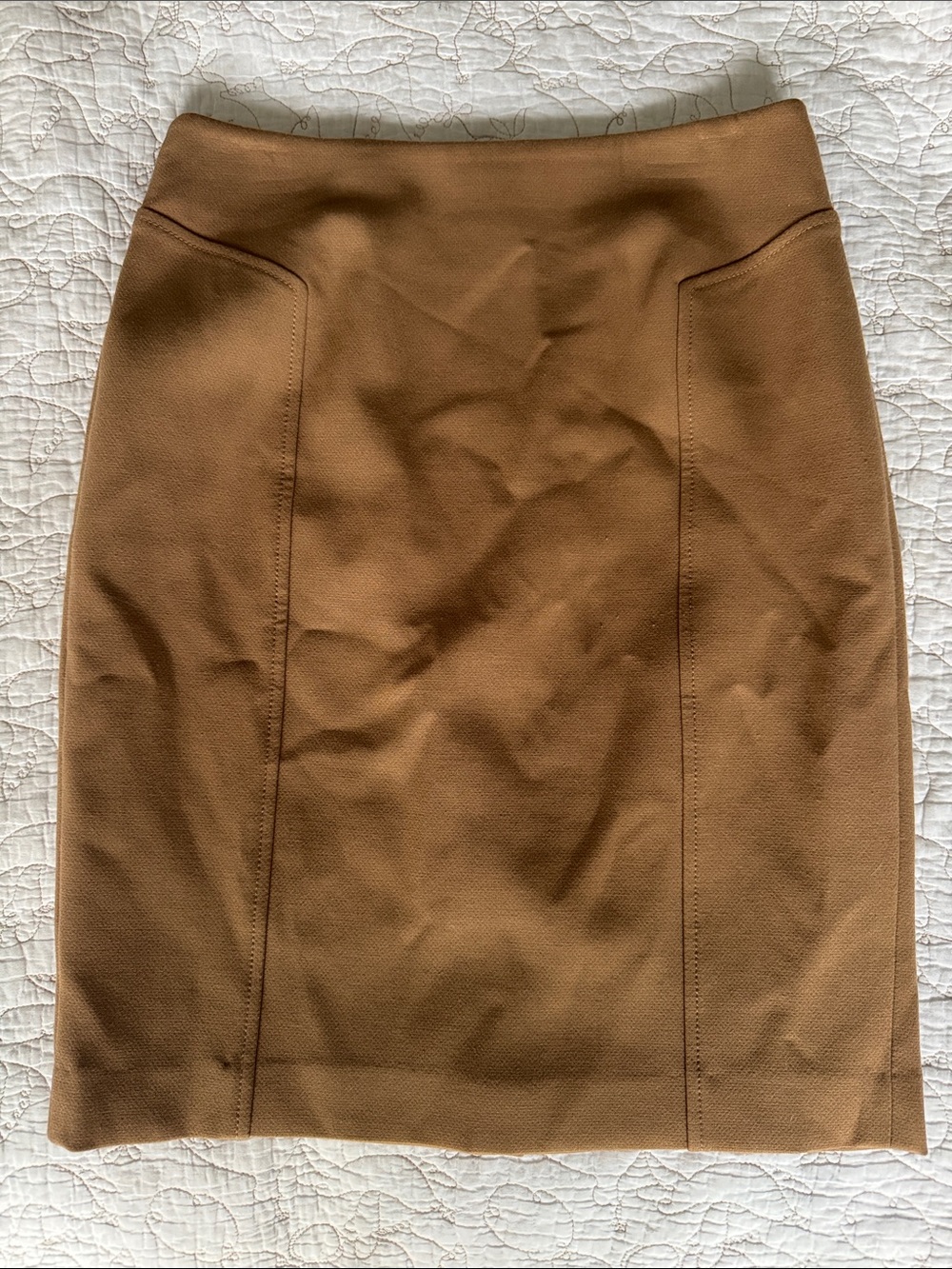 Halogen Camel Brown Pencil Skirt